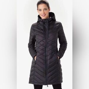 Lole Sundance Catalog Claudia Women's Black Hooded Puffer Jacket Packable Small